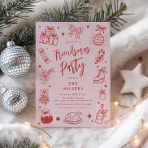 Julglädje Doodle Friendsmas-fest