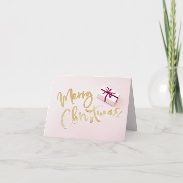 Julglädje Faltkort – God Jul Present Tack Kort (Framsida)