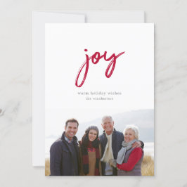 Julglädje i rött firande fotokort julkort