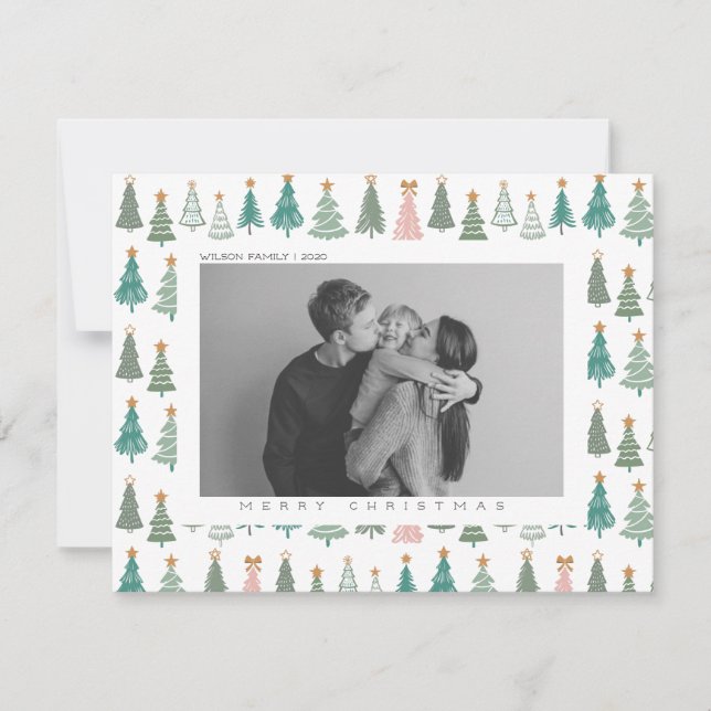 Julglädje Jul Familjefoto  Julkort (Framsida)