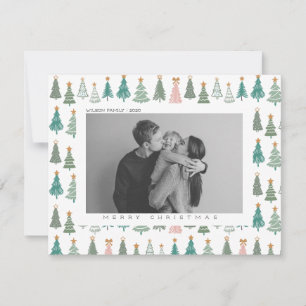 Julglädje jul familjefoto julkort