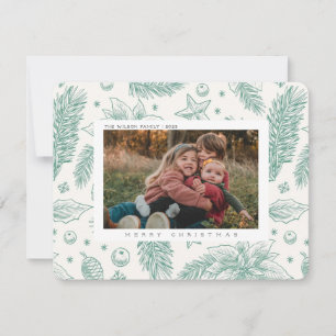 Julglädje jul familjefoto julkort