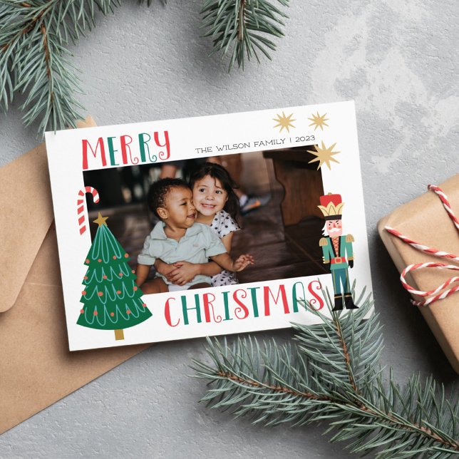 Julglädje Jul Familjefoto  Julkort (Skapare uppladdad)