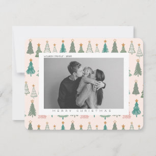 Julglädje jul familjefoto julkort