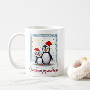 Julglädje och kramar kaffemugg
