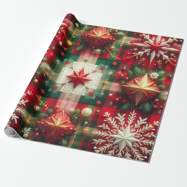 Julglädje Presentpapper (Utrullad)