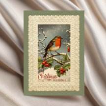 Julglädje Robin Vintage Reproduktion