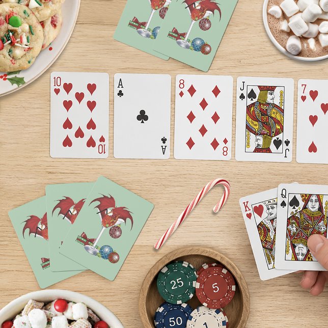 Julglädje Röd Drakcocktail Glädje Casinokort (Skapare uppladdad)