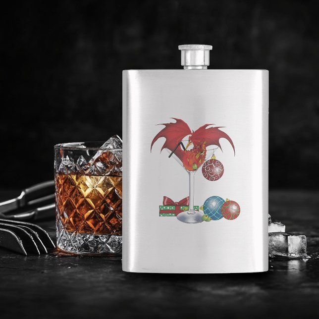 Julglädje Röd Drakcocktail Glädje Fickplunta (Skapare uppladdad)