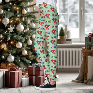 Julglädje Röd Drakcocktail Glädje Leggings