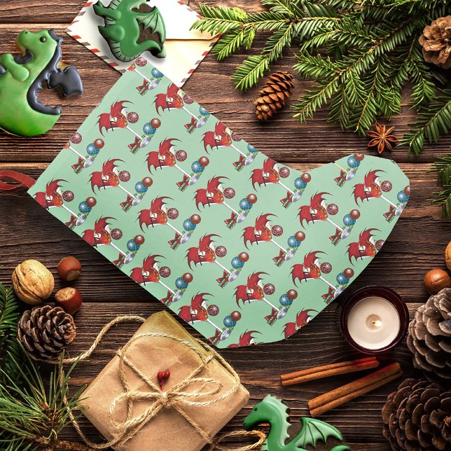 Julglädje Röd Drakdrink Glädje Liten Julstrumpa (Skapare uppladdad)