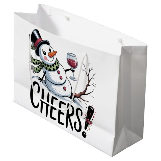 Julglädje Snöman Kökkens Vin Kök (Framsidan Vinklad)