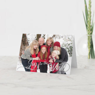 Julglädje till helgdag för världsfamiljfoto helgkort