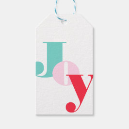 Julglädje typografi presentkort presentetikett