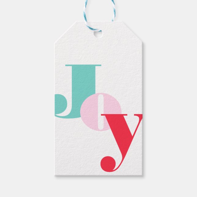 Julglädje typografi presentkort presentetikett (Framsidan)