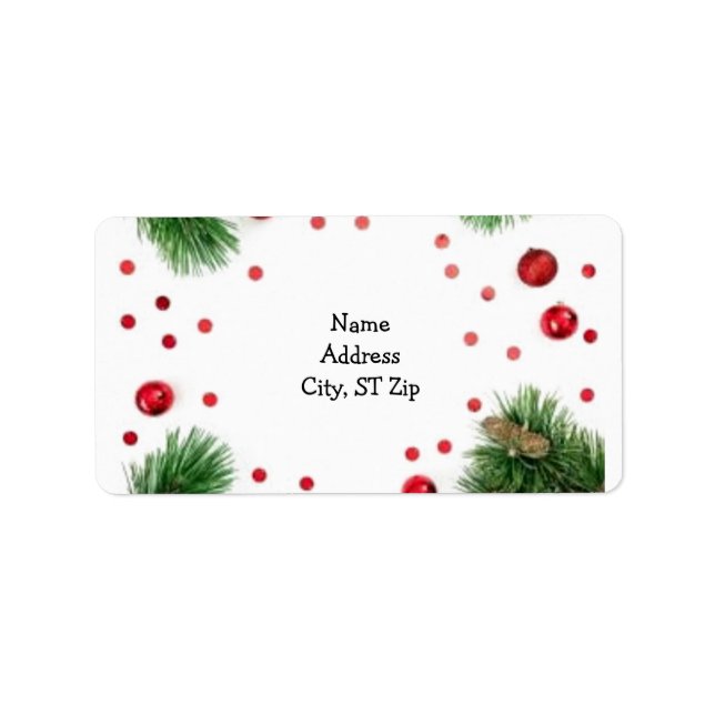 Julglädjeadressetiketter Adressetikett (Framsidan)