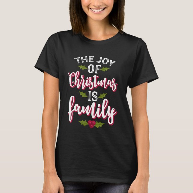 Julglädjen är Family Cute T-shirt (Framsida)