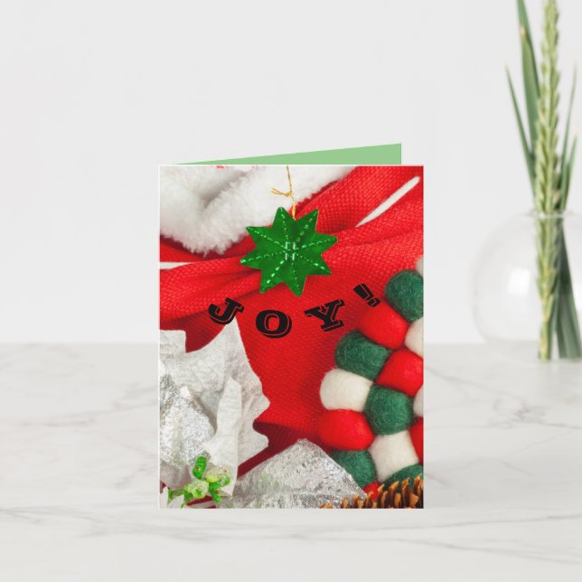 Julglädjen för din familj och dina vänner anteckningskort (Framsida)