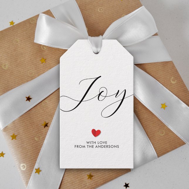 Julglädjen i Elegant och Kärlek Helgdag Presentetikett (Skapare uppladdad)
