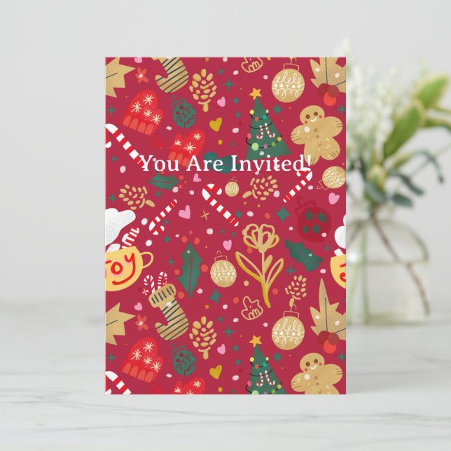 Julglädjen Inbjudningar (Stående Fram)