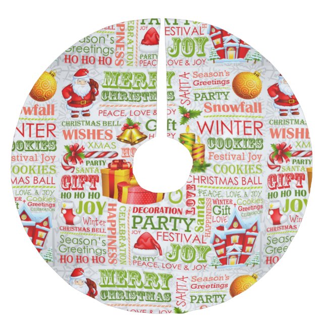 Julglädjen Julgransmatta Borstad Polyester (Framsidan)