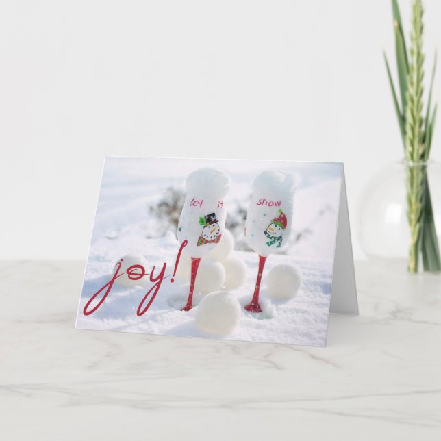 Julglädjen - Låt det snöa - Din FOTO Anteckningskort (Framsida)