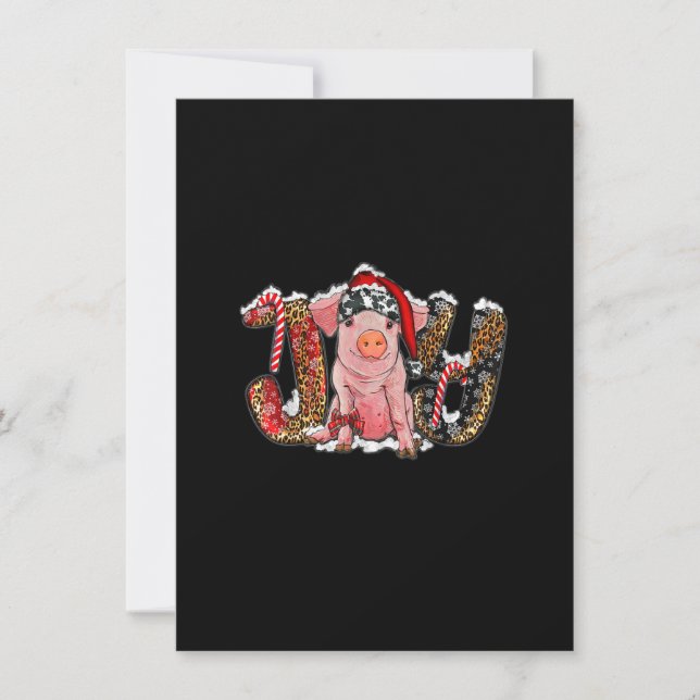 Julglädjen med Gris God jul_1 Inbjudningar (Framsida)