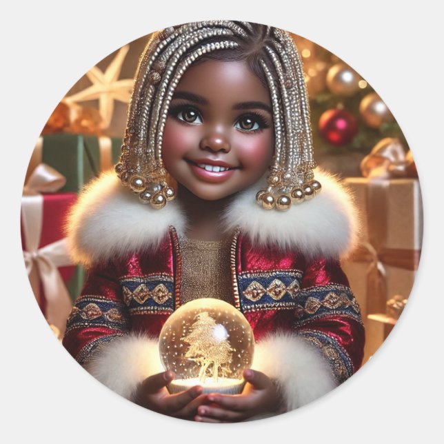 Julglädjen Runt Klistermärke (Framsida)