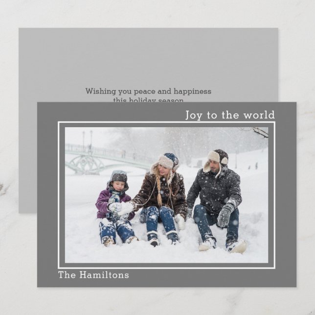 Julglädjen till World Photo Personlig Card Inbjudningar (Fram/baksida)