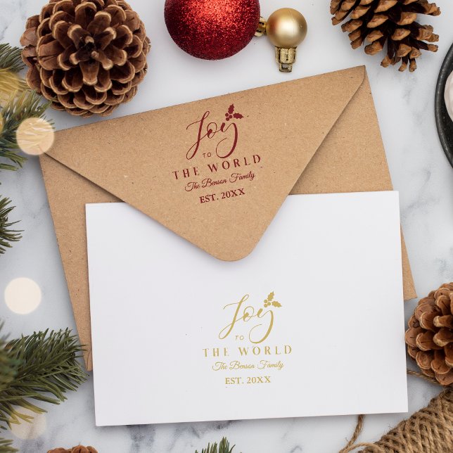 Julglädjen till World Quote Whimsical Script Stämpel (Skapare uppladdad)