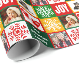 Julglädjesnowflaken tillfogar dina egna familjfoto presentpapper