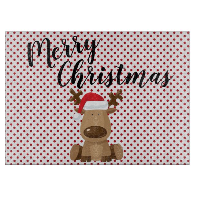 Julglas Styckstyrelsen Reindeer Polka Dot P (Framsidan)