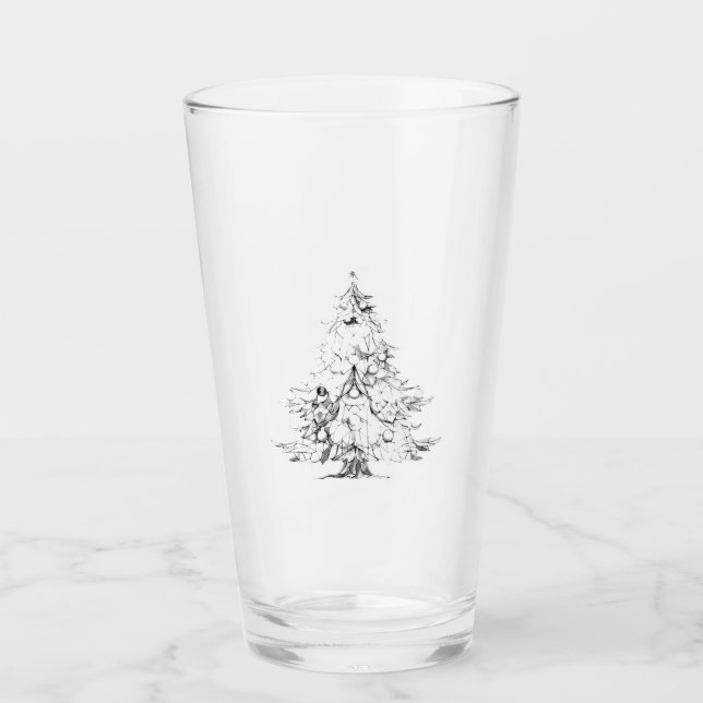 Julglas Tumbler stil och design Glaskopp (Framsida)
