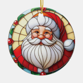 Julglasad Sankt Nikolaus Högtid Julgransprydnad Keramik