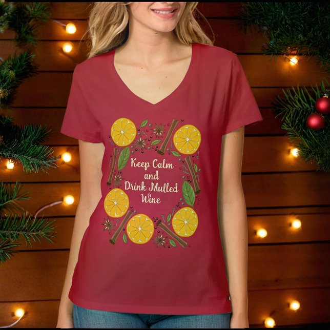 Julglögg kryddig rödvin t shirt (Christmas mulled wine spicy red T-Shirt)