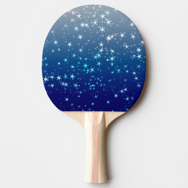 Julgnistande Stjärnor Blå Himmel Pingisracket (Framsidan)