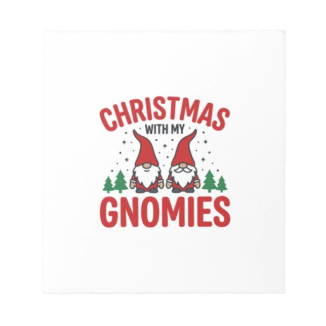 Julgnom Holiday Gnome Design Anteckningsblock (Framsida)