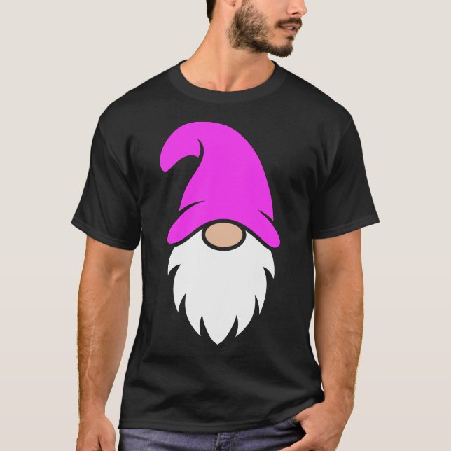 Julgnom med rosa mössa t shirt (Framsida)