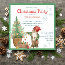 Julgnom som dekorerar träd jul Party