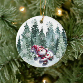 Julgnomängelprydnad Julgransprydnad Keramik