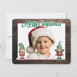 Julgnomar (lägg till ditt foto) vykort