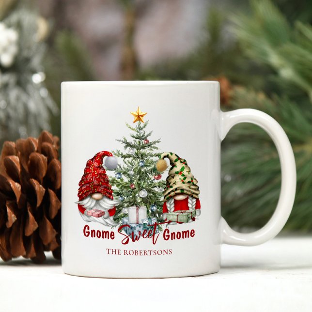 Julgnomar Personlig Söt Rustik Kaffemugg (Skapare uppladdad)