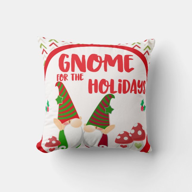 JulGnome för helgdagarskandinavet Gnom Kudde (Framsida)