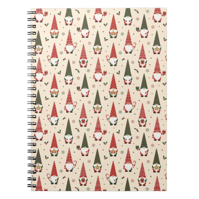 Julgnomfest Mönster Anteckningsbok (Framsidan)