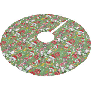 JulGOATS Candy och Jingle Klockor Julgransmatta Borstad Polyester