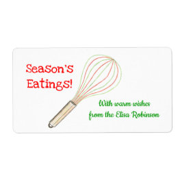 Julgodis Etikett / Baketikett (röd grön) Fraktsedel