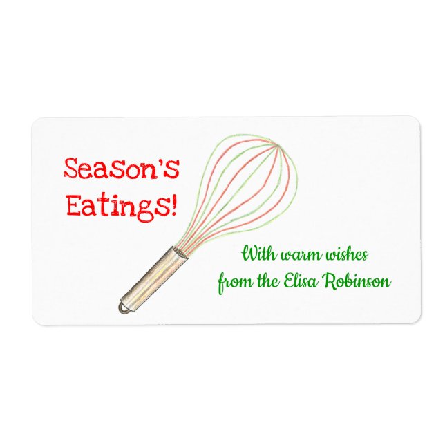 Julgodis Etikett / Baketikett (röd grön) Fraktsedel (Framsidan)