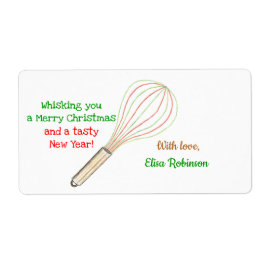 Julgodis Etikett / Baketikett (röd grön) Fraktsedel