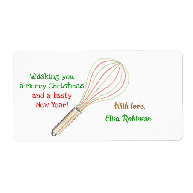 Julgodis Etikett / Baketikett (röd grön) Fraktsedel (Framsidan)