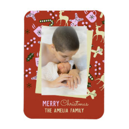 Julgodis Holiday Julfirande Familjefoto   Magnet